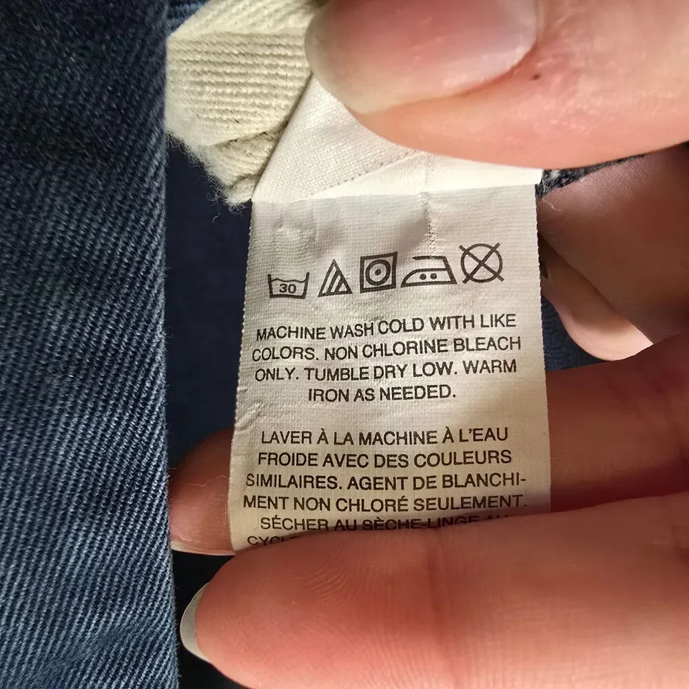 J. Crew Broken In dark blue casual pants 32x32 100% cotton actual waist 34" - Picture 7 of 9